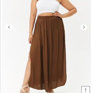 NWT Forever21 Plus Copper Maxi Skirt